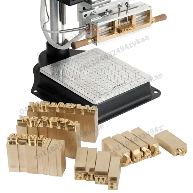 a  Manual Hot Stamping Machine PU Leather Cutting Die Cutting Punching Hot Stamping Hot Press Branding Machi