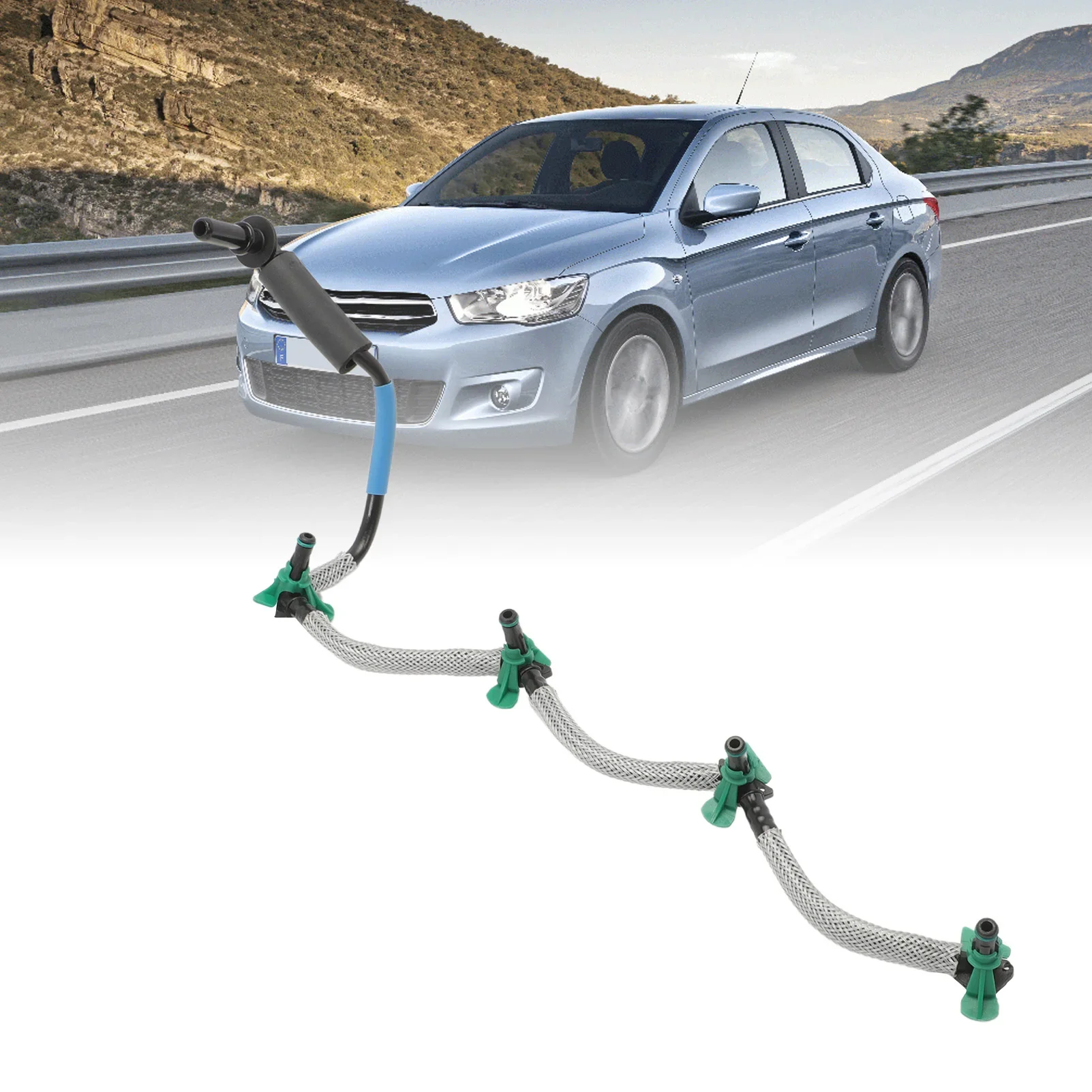 Fuel Injector Leak Off Return Pipe 1574.JK 1574.EN For Peugeot Partner Expert 206 207 308 2008 Citroen Berlingo Dispatch - view 2