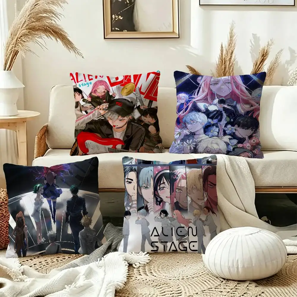 Anime A-Alien stage Cushion Cover Car Throw Pillow Case For Sofa Car Christmas Gift 40x40cm 45x45cm