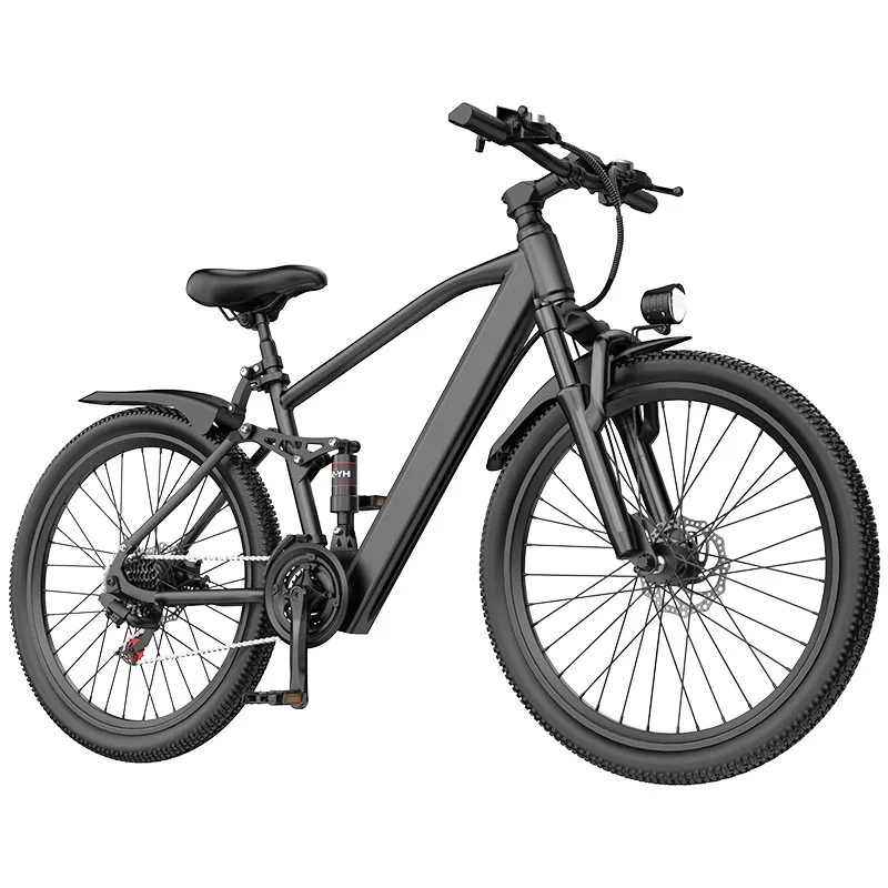 New Integrated Wheel Optional Multi-Function Mountain Bike Lithium Battery 21-Level Variable Speed Electric Bicycle image 4