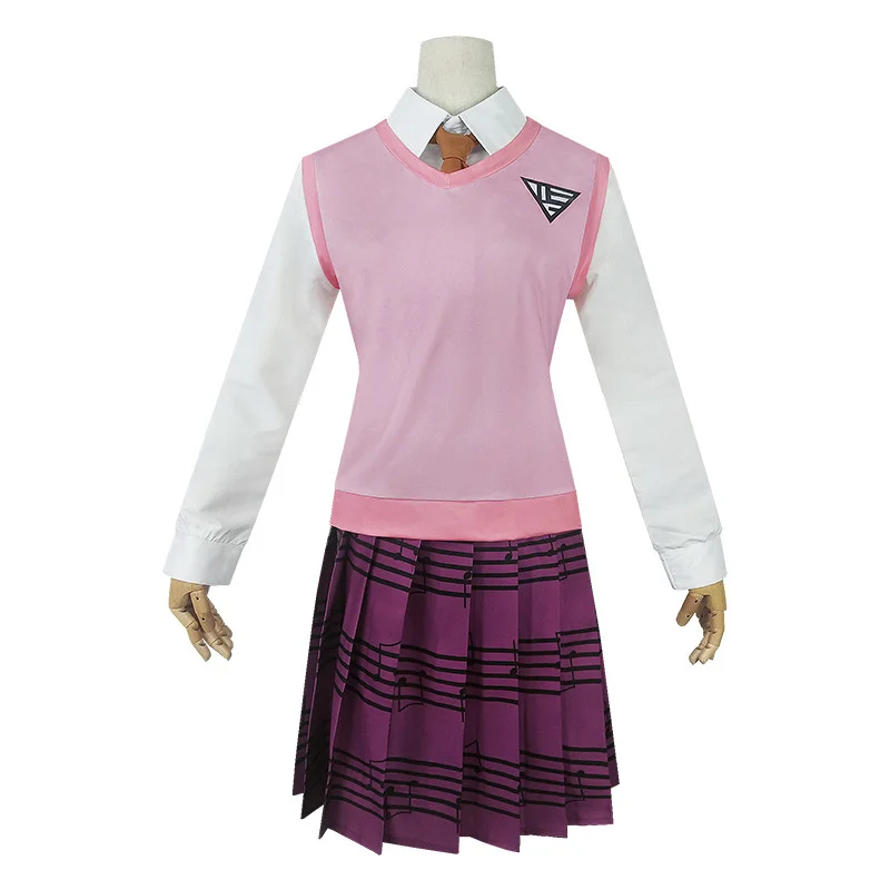 

Anime Dangaronpa Kaede Akamatsu Cosplay Costume Tank Top Pleated Skirt JK School Uniform Girls Women Halloween Party Dresses Set