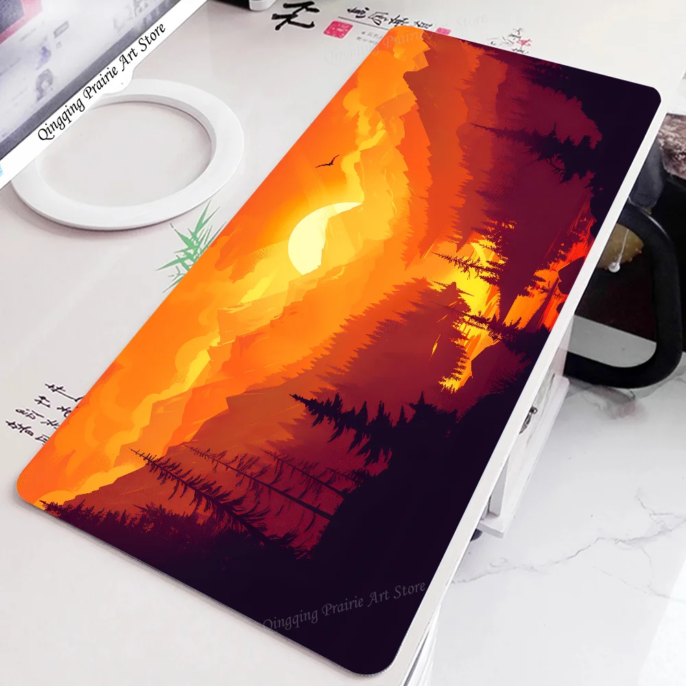 Game F-Firewatch Forest Mousepad Large Gaming Mouse Pad LockEdge Thickened Computer Keyboard Table Desk Mat