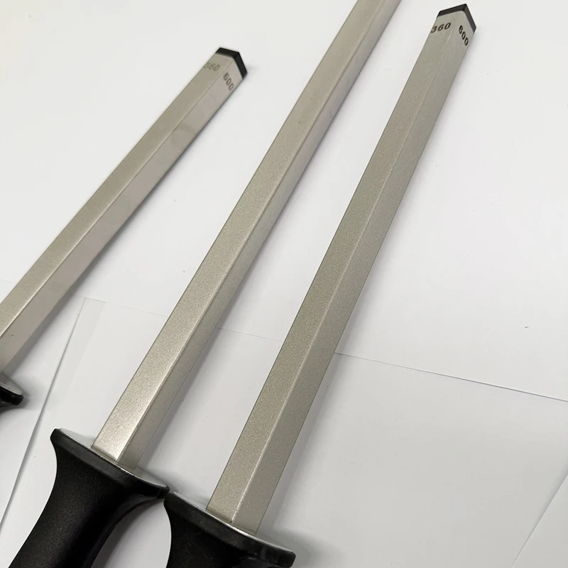 8/10/12-inch 2026 New Quadrilateral Sharpening Rod, 360/600# Diamond Sharpening Stone, Home And Outdoo Portable Sharpener Tools