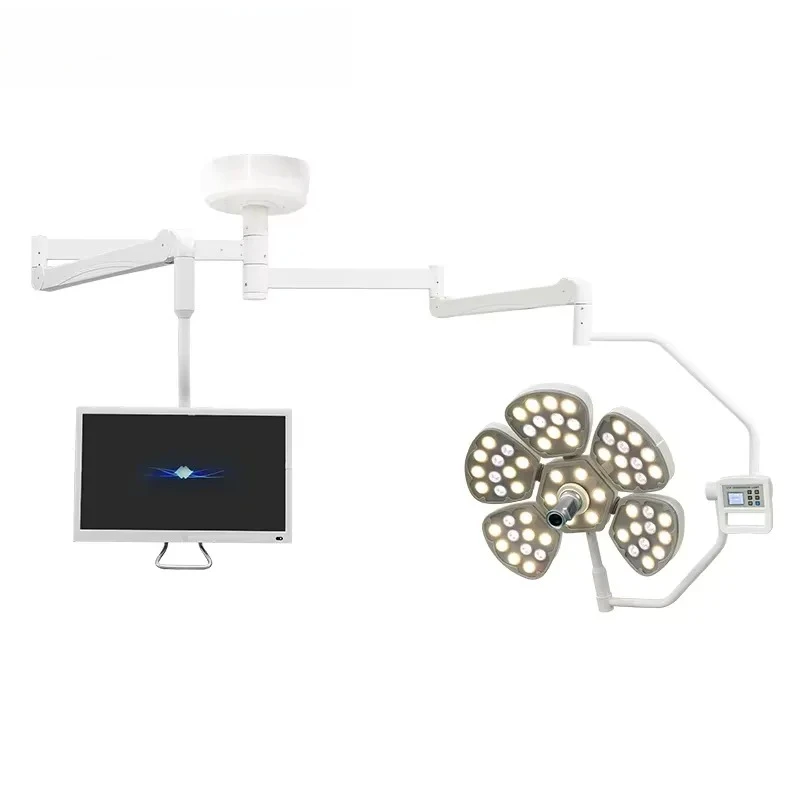 for Electric Ceiling LED Operating Light Hospital Medical Shadowless Lamp Adjustable Brightness High CRI 90 40000-160000 Lux