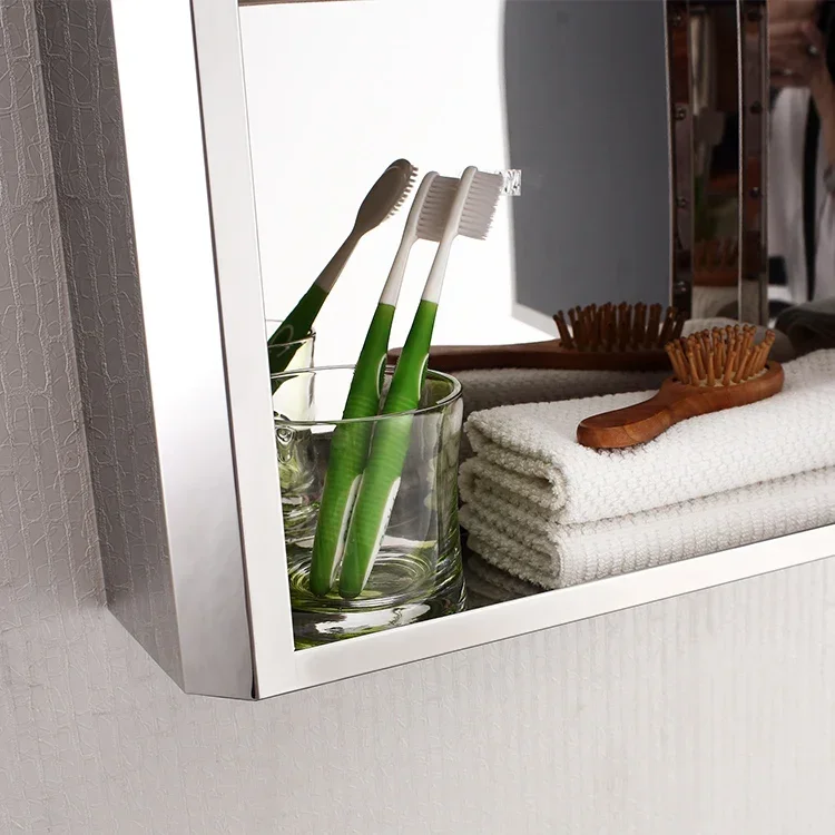 Sliver Stainless Metal Frame For Decor Wall Bathroom Mirror Cabinets and Bathroom Furniture