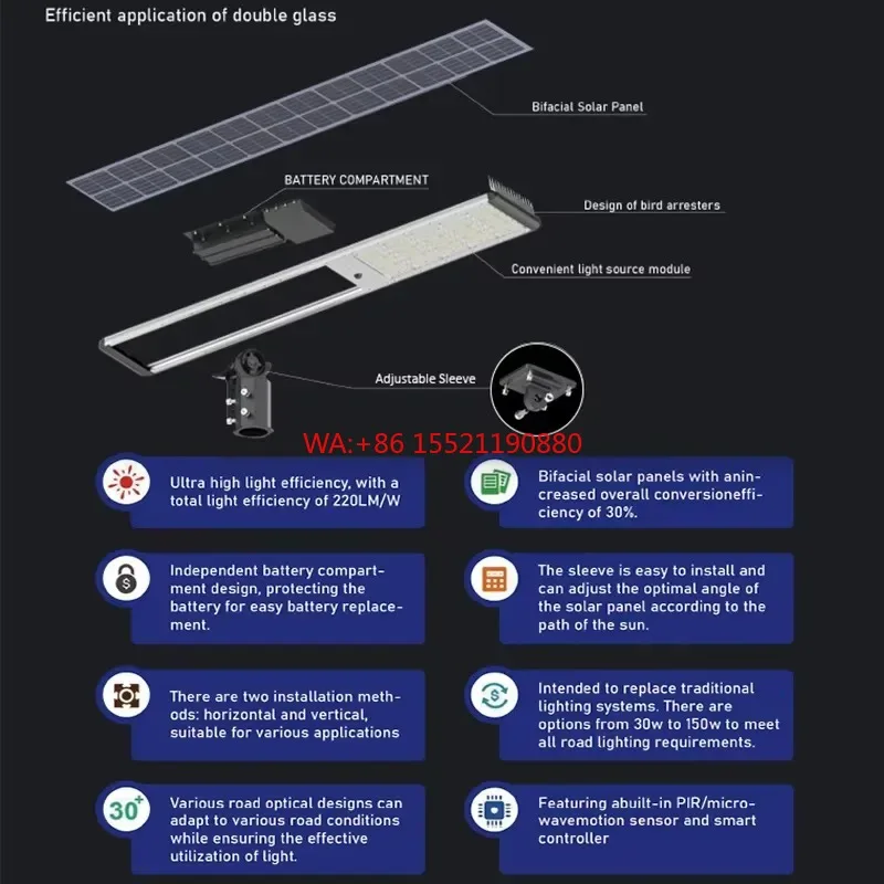 wmwmnu for LECUSO DPWH Approved 5 Years Warranty Outdoor Integrated All in One LED Solar Street Light 30W 60W 80W 100W 120W
