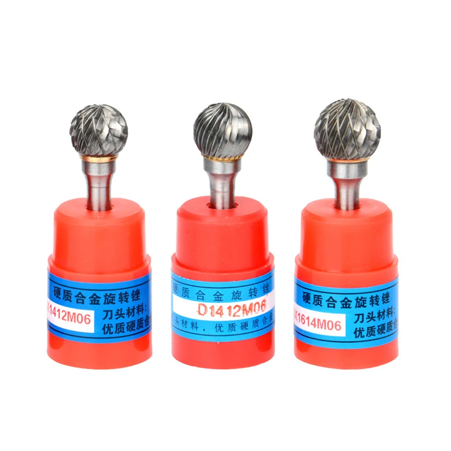 Imagem -05 - Carboneto de Tungstênio Rotary File Burr Die Grinder Ferramenta Abrasiva Redonda Bola tipo Broca Fresagem Metal Madeira Carving Bit tipo d e dx Ponto