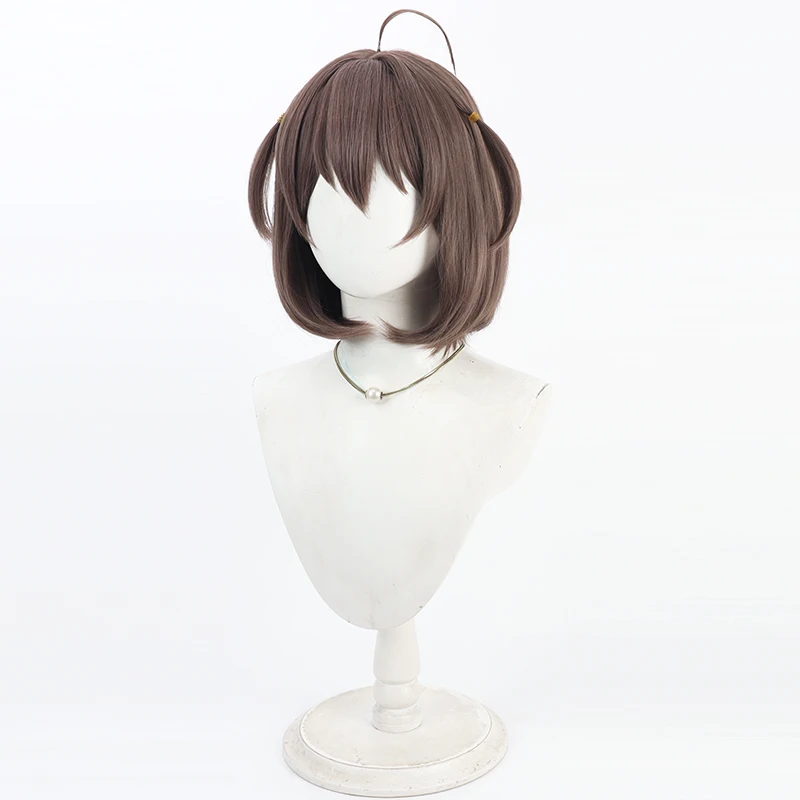 วิกคอสเพลย์นัตสึโระ มัตสึริ วิกผมบ๊อบสั้นสีน้ำตาล 30 ซม. สำหรับ YouTuber วีลุคเสมือนจริง วิกผมใยสังเคราะห์ทนความร้อน