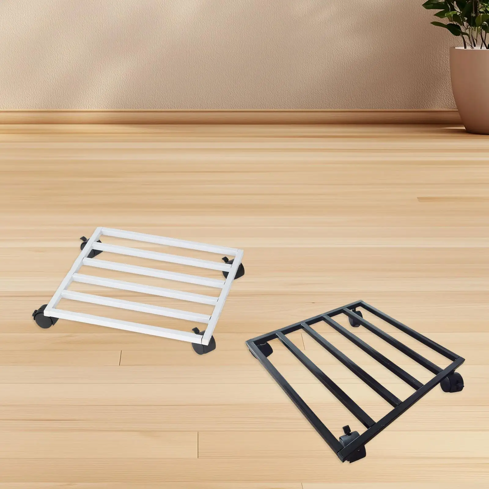 Flower Pot Stand with Swivel Wheels Planter Pot Holder Heavy Duty Moveable Portable Flowerpot Rolling Plant Stand for Home
