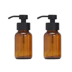 Glass Soap Dispenser, Refillable Foaming Pump Bottle for Kitchen/Bathroom Hand Soap Body Wash Bath Shampoo B03E