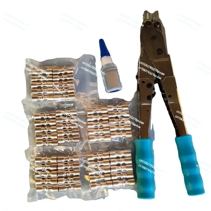 

Quick-closing ring No-fire connection Double-bend crimping pliers Tool package Locke ring No-welding tool
