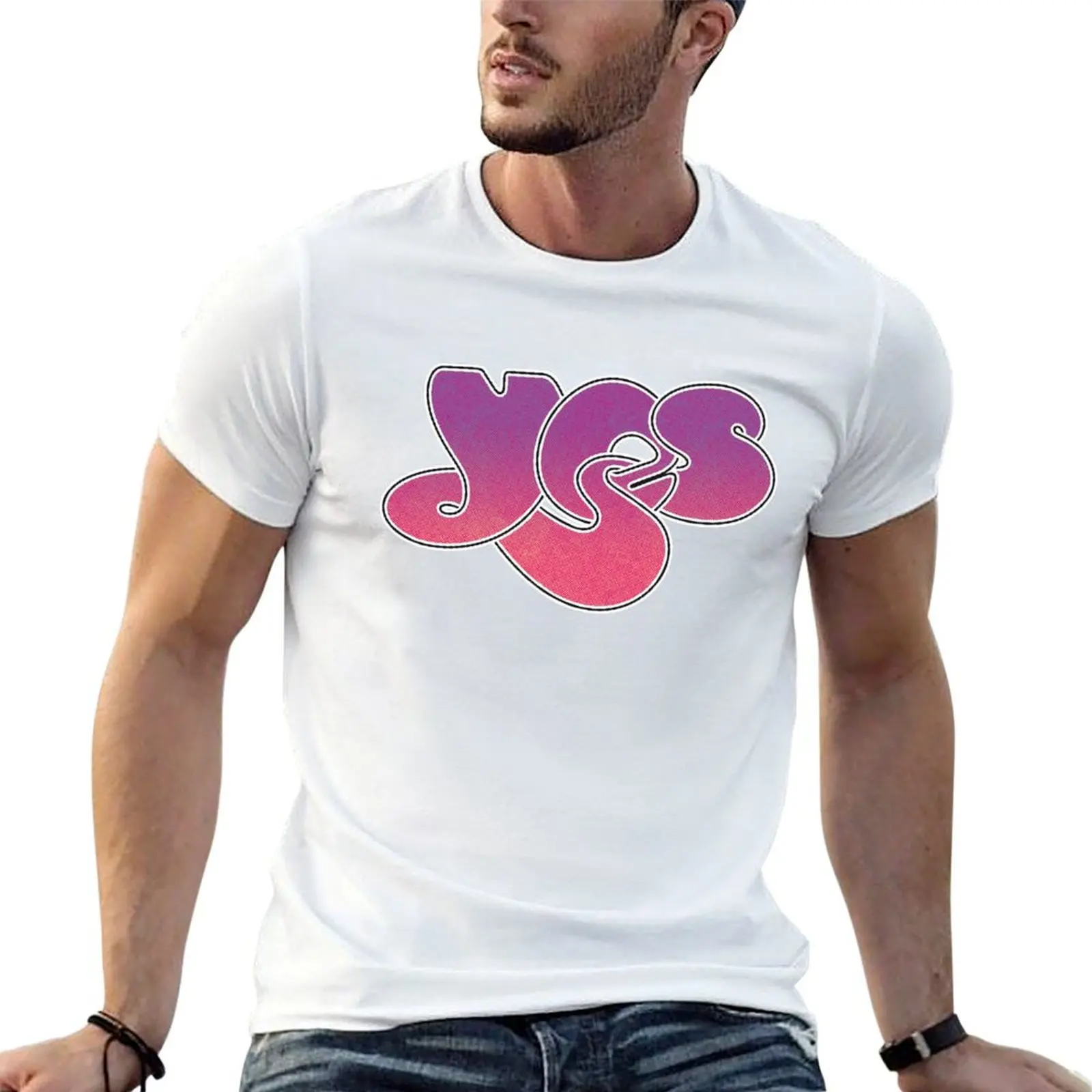 

YES LOGO LILAC T-Shirt t shirt for man g man t shirts for men T-Shirt