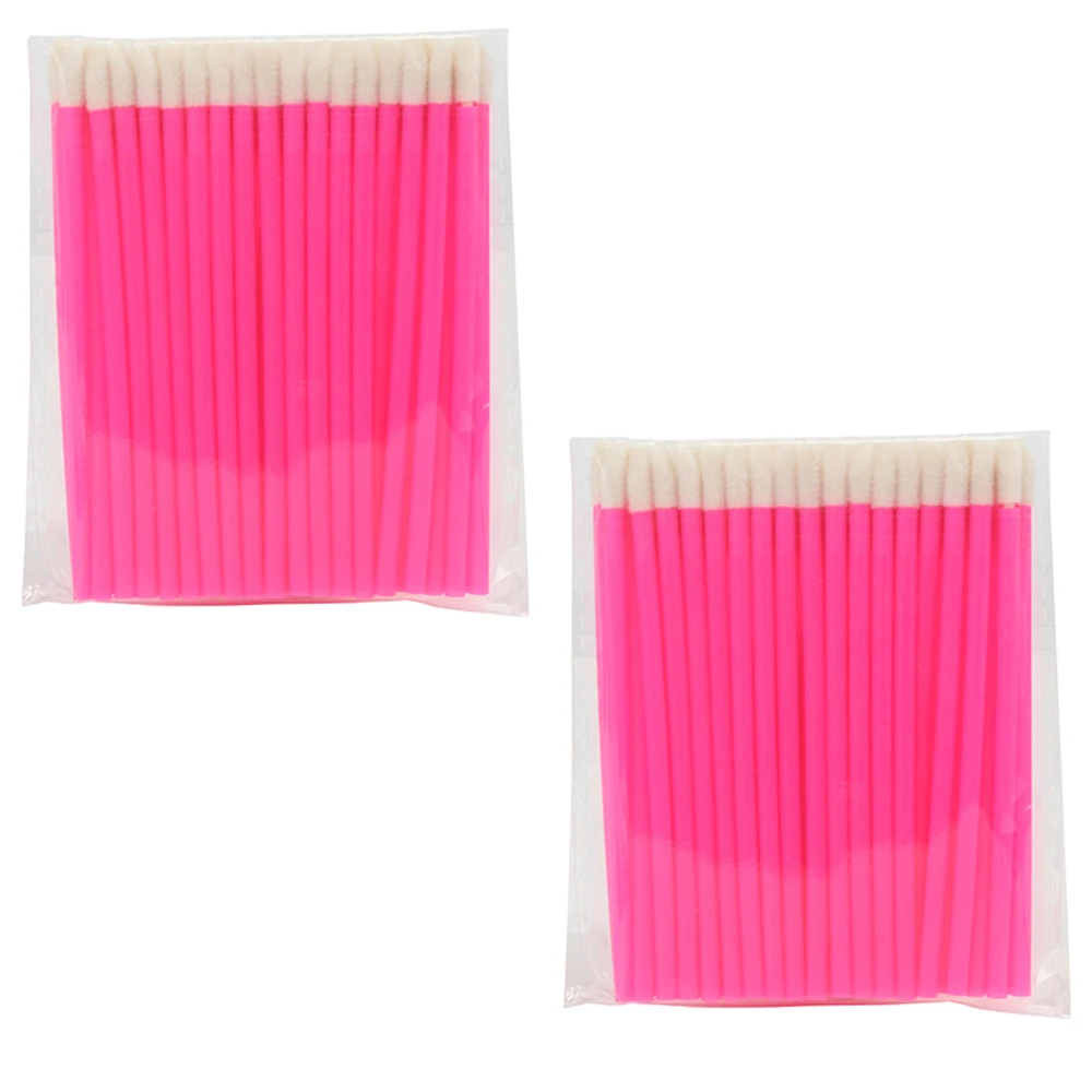 100PCS Pennello per labbra usa e getta Pennelli per trucco Applicatore per estensione ciglia Bacchette per rossetto Set Strumento per trucco colorato cosmetico