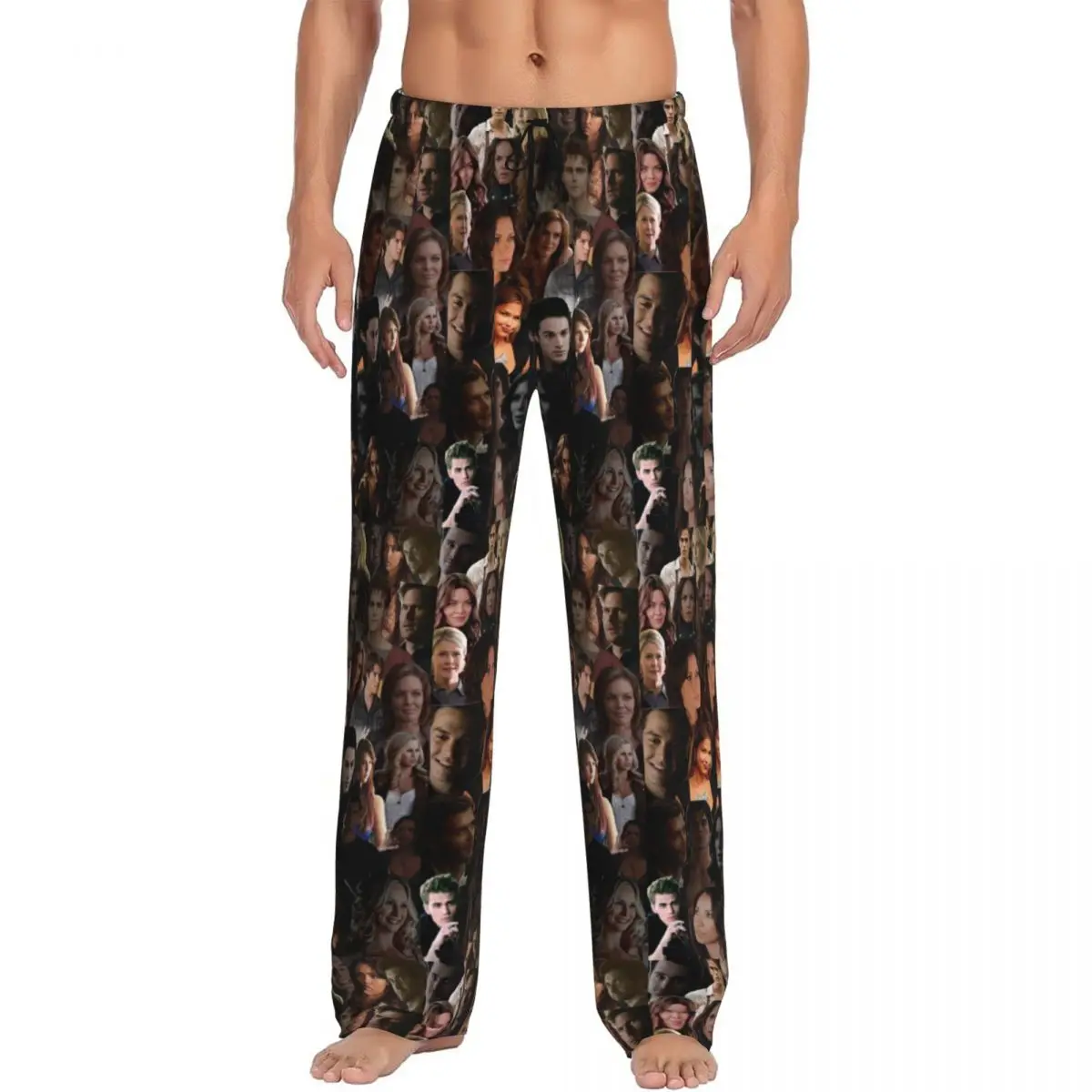 

Custom The Vampire Diaries Pajama Pants Sleepwear Men's Elastic Waistband Sleep Lounge Bottoms with Pockets