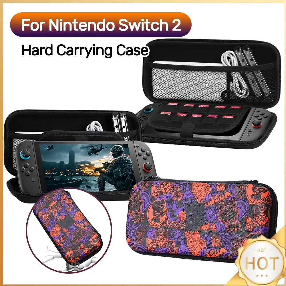 Para ns para switch 2 game console caso de armazenamento portátil saco de transporte casca dura ns 2 console caso de viagem com 10 slots para cartão de jogo