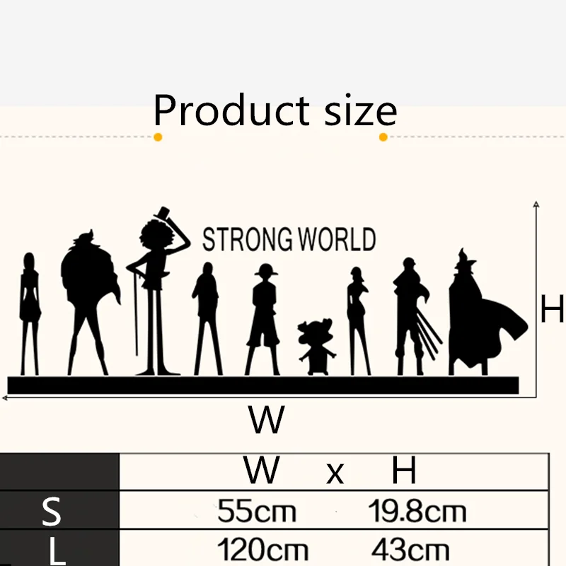 Pirate King Cartoon Creative  Wall Stickers, 3D Waterproof Acrylic Mirror for Bedroom, Living Room, Creative Background,