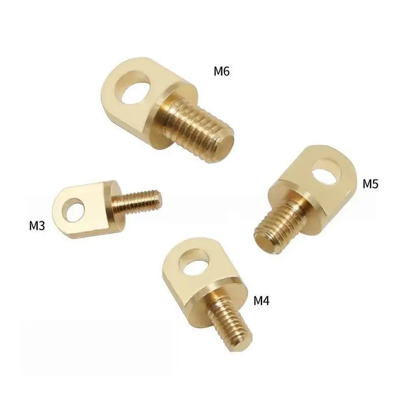 Copper Lifting Ring Eye Bolt M3 M4 M5 M6 M8 Brass Ear Screw For Wire Rope Plant Light Drone Suspension DIY Hardware