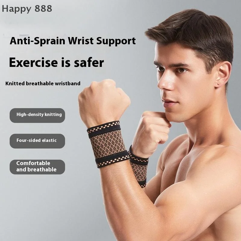 

Пара наручных щитков для занятий спортом и фитнесом – эластичные вязаные компрессионные подтяжки на запястья для мужчин и женщин