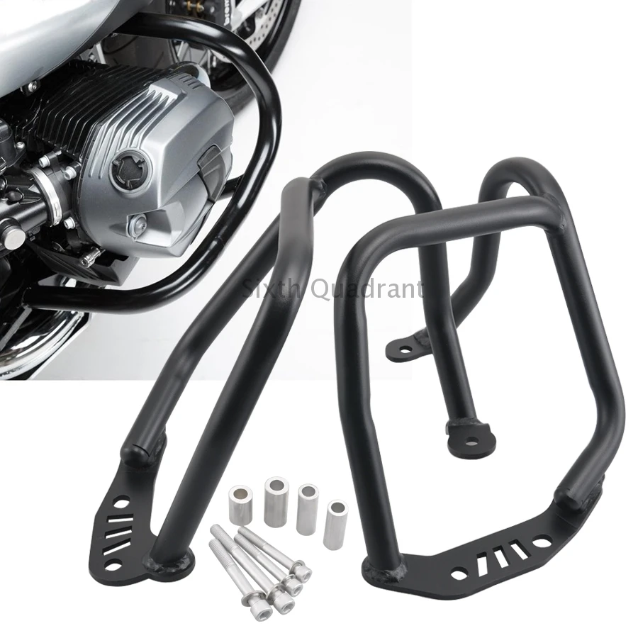 

Motorcycle Accessories Black Chrome Engine Frame Protector Crash Bars Guards For BMW R1200 R NINE T 2014 15 16 17 18 19 20 2022