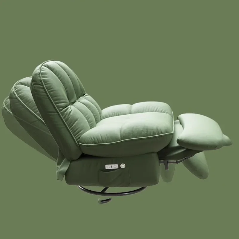 Nordic Green Chair Luxury Ergonomic Rocking Lazy Sofa Chair Living Room Design Poltrona Reclinabile Japanese House Furniture image 4