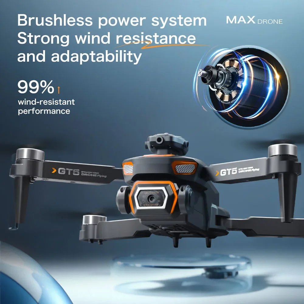 Original GT5 RC Drone With Screen 8K HD 5G FPV Brushless Motor Optical Flow Obstacle Avoidance Aerial Photography Quadcopter