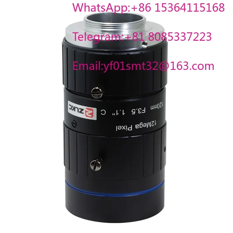 120mm Fixed Focus Industrial Lens 1.1 Inch 12MP High Resolution Low Distortion Machine Vision Camera Lens