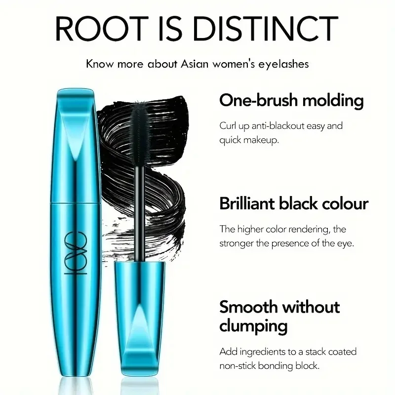 Grote Lash Mascara Extreme Zwarte Krul Verlengt 24 Uur Durende Gecodeerde Wimpers Langdurige, Langdurige Formule Waterdicht Smudge Proof