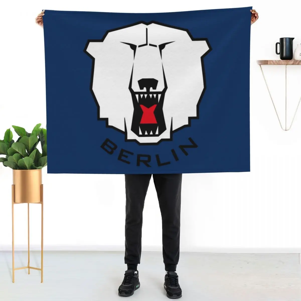 Eisb?ren Berlin Hockey Throw Blanket Shaggy Single valentine gift ideas Thermal warm winter Luxury Brand Blankets