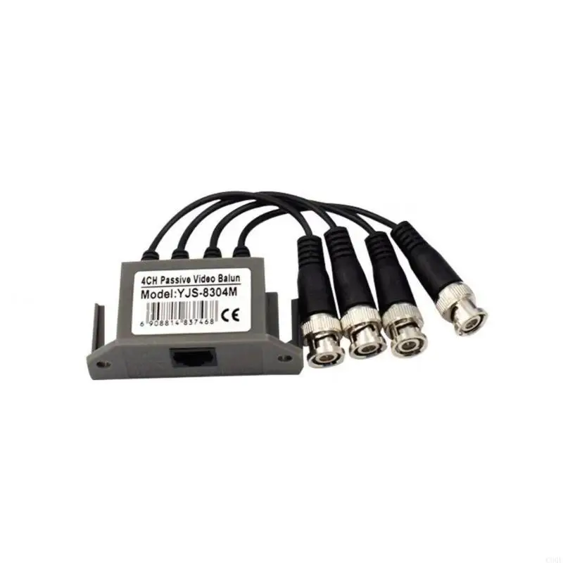 C90F Reliable 4Channel BNC ke Twisted Pair Converters Twisted Transmitter Untuk Sistem Pengamatan Bisnis 720p/960p/1080p