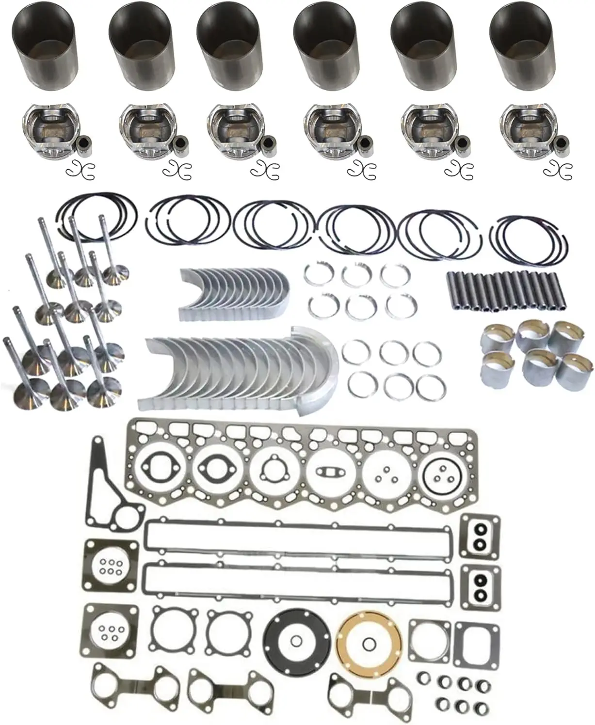 6D105 Engine Overhaul Rebuild Kit fits Komatsu PC150-1 PC200-3 PC220-3 PC200-1 Excavators