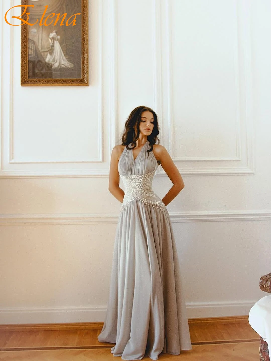 Abiti da cerimonia su misura formali eleganti senza maniche con scollo all'americana a-line personalizzati Abiti da celebrità delicati alla moda Abito da ballo moderno