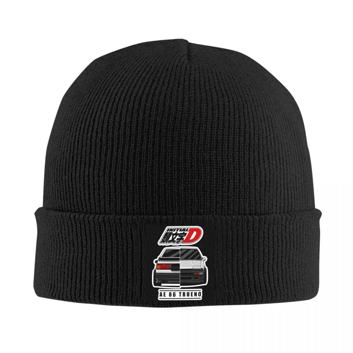 Initial D Neon Ae86 Warm Knitted Cap Fashion Bonnet Hat Autumn Winter Outdoor Beanies Hats for Men Women Adult