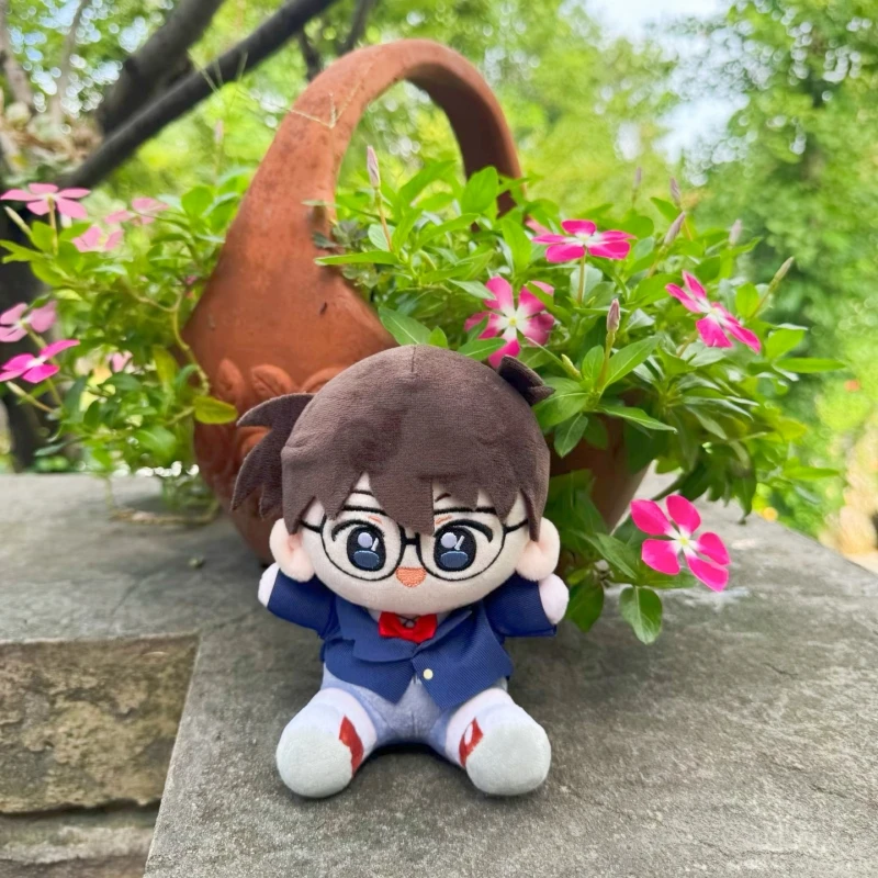 공식 명탐정 코난 애니메이션 주변 상품 귀여운 카이토 키드 쿠도 신이치 모리 란 Q 버전 봉제 인형 15cm 팬들을 위한 휴일 선물
