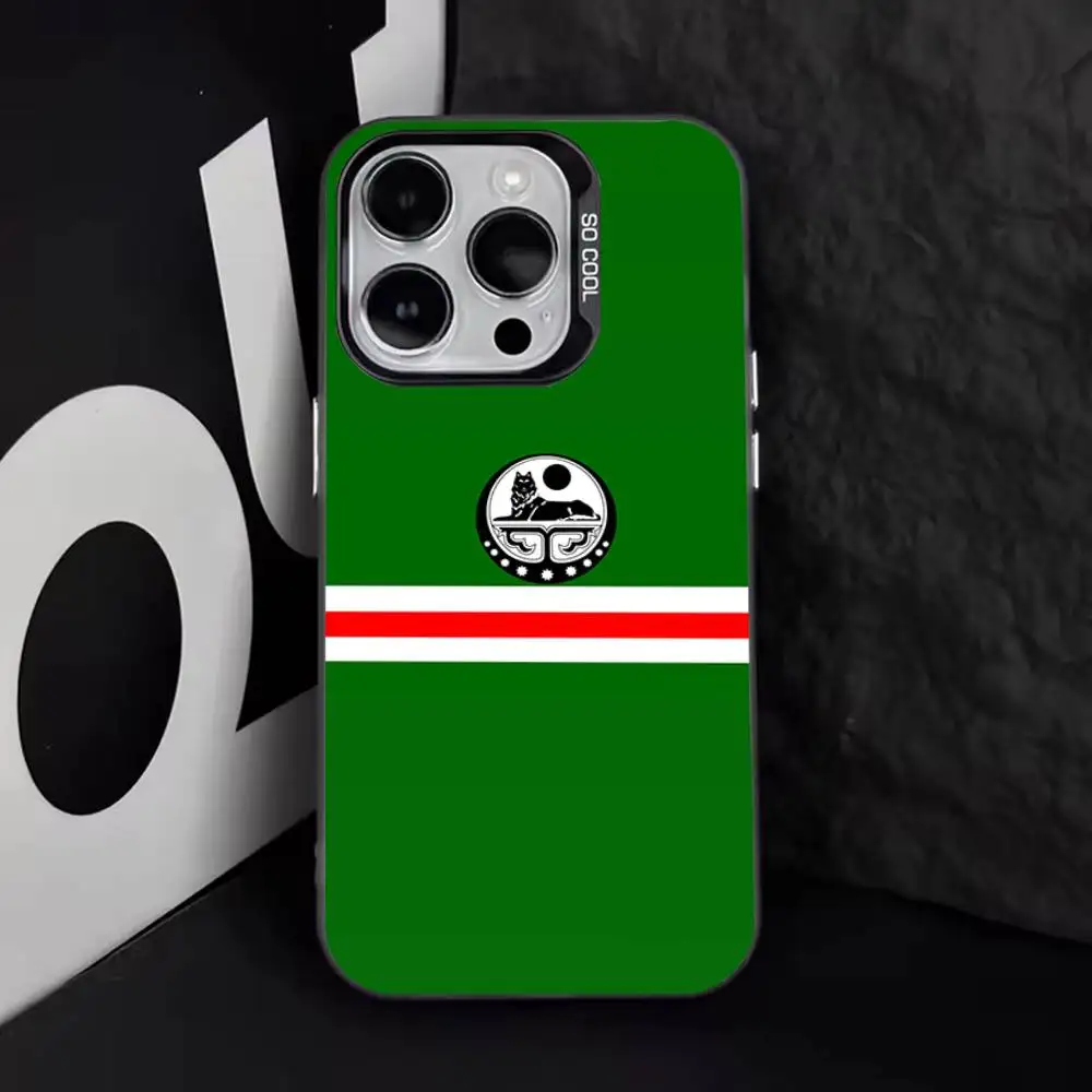 ChechenS Coat of Arms Flag Phone Case For iPhone 17,16,15,14,13,12,11,Pro,Max,Plus,E,Air,Mini Black Tpu Cover