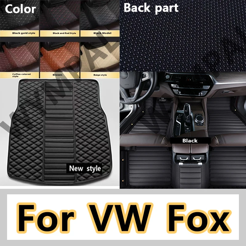 

Luxury Custom Fit Automotive Car Floor Mats For VW Fox 2004 2005 2006 2007 2008 2009 2010 2011 Luxury Leather Men Women Full Cov