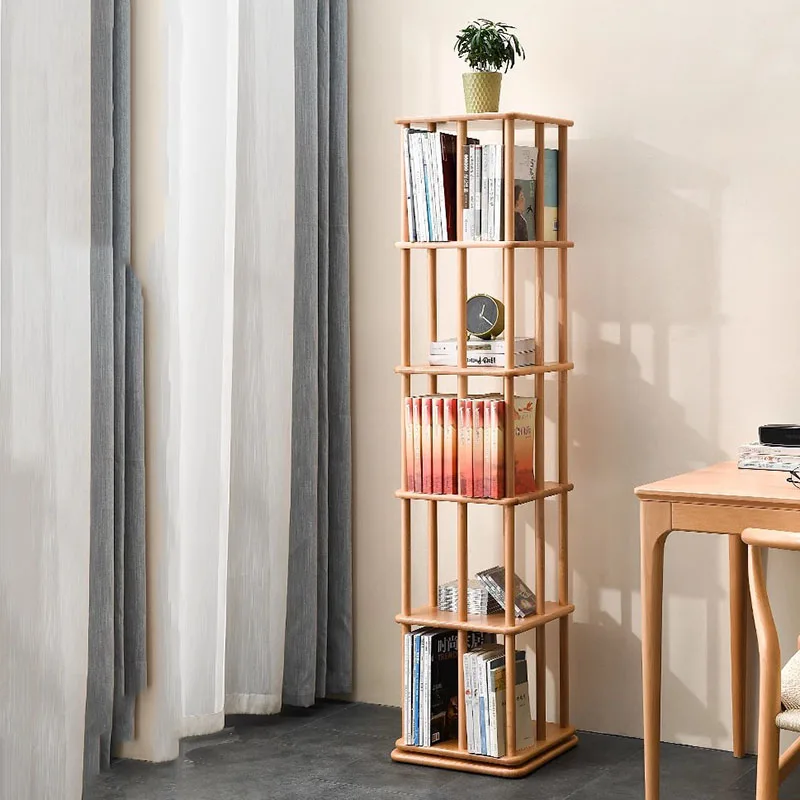 For Kids House Rotating Bookcase Portable Normal Modern Luxury Rotating Bookcase Rotary Librero Organizador Home Furniture