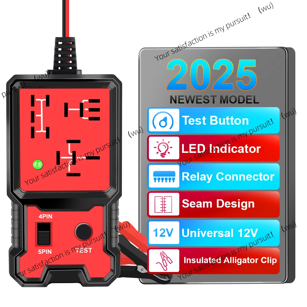 Car Battery Checker Universal 12V LED Indicator Light Automotive Electronic Relay Tester Car Relay Tester