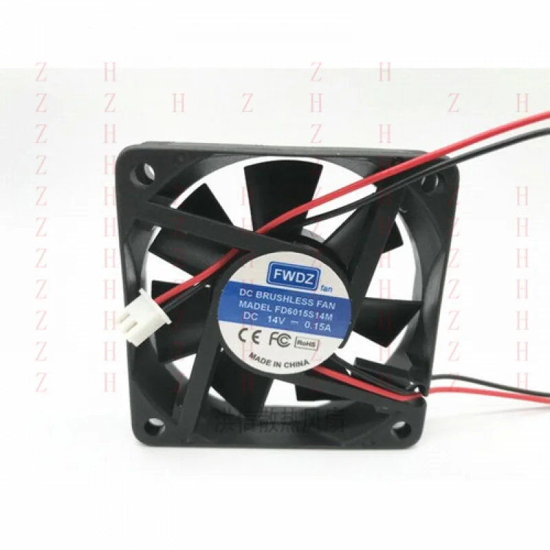 

XXZ for 1PC 2-wire mute cooling fan 6CM FD6015S14M DC14V 0.15A