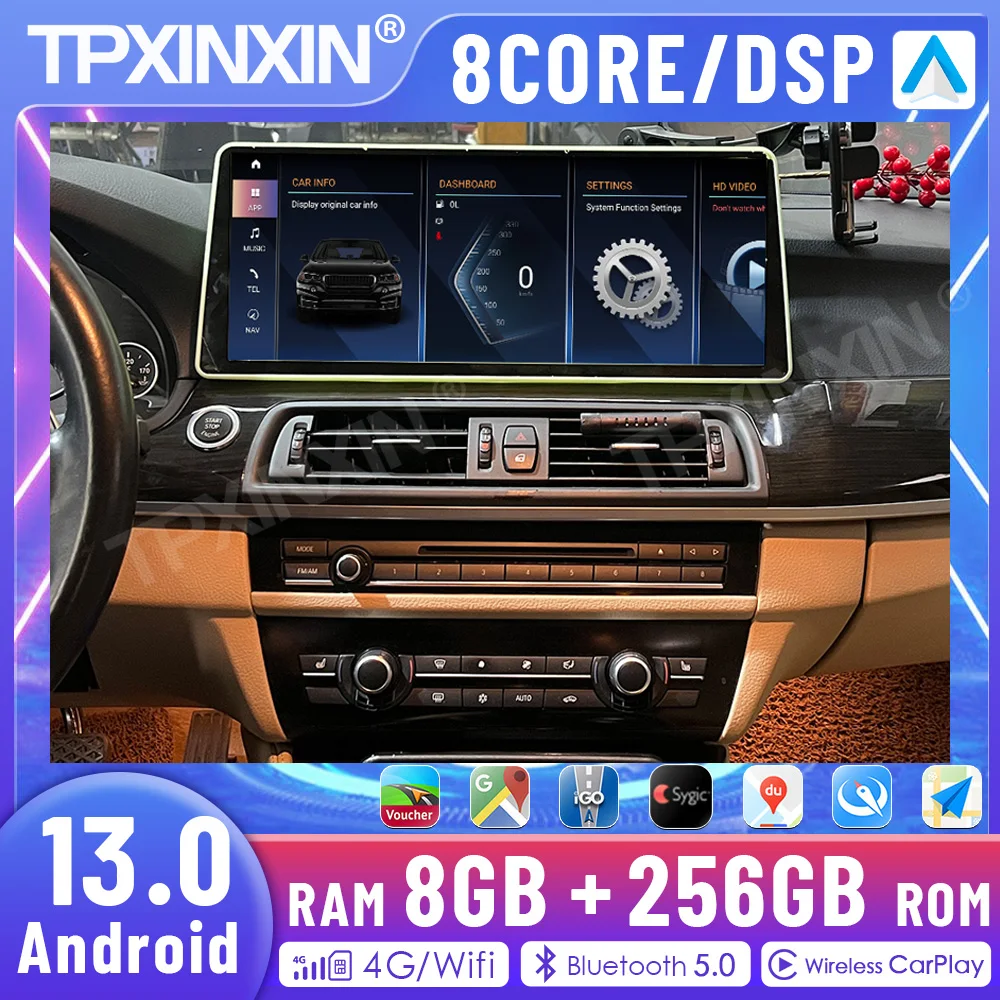 

The Lates 15.9 " Qualcomm Android 13 CarPlay For BMW 5 Series F10F18 2010-2017 Car Video Player 8G 256G GPS Navigation Head Unit