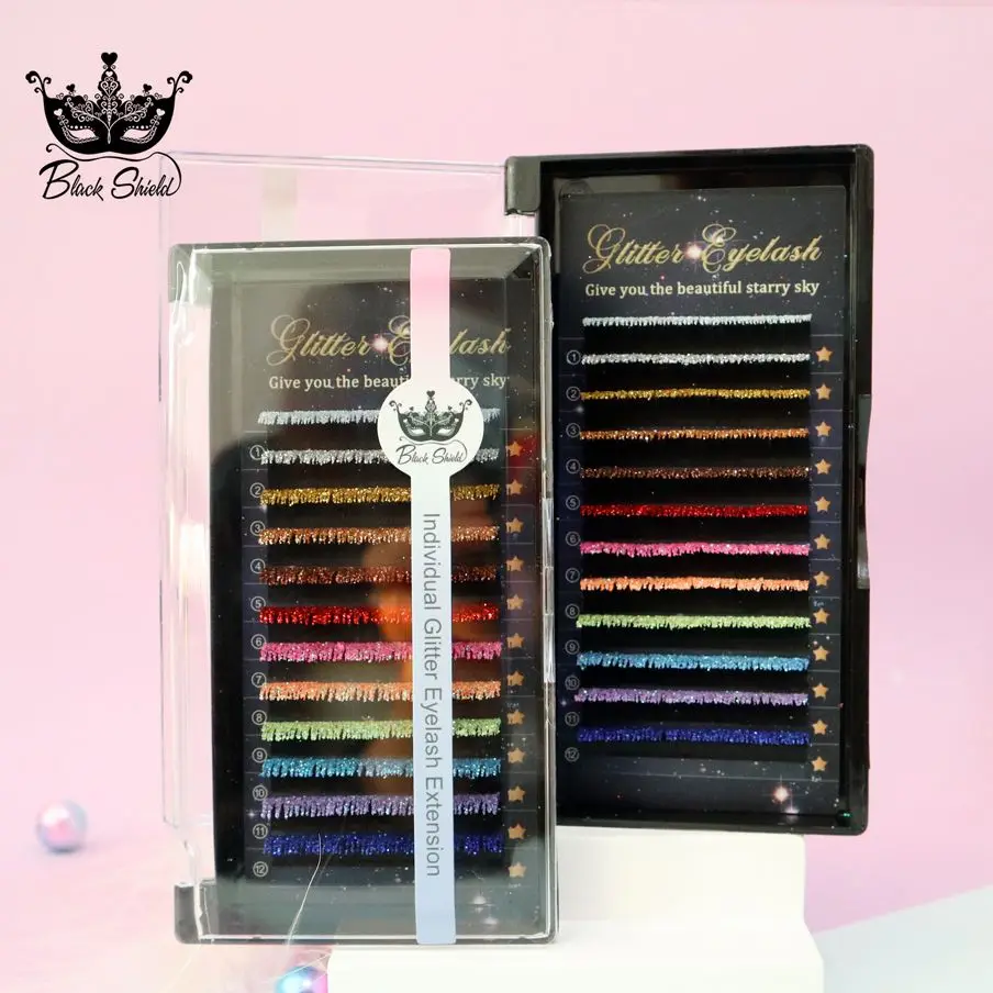 

Fashion Glitter Shimmery Colored Butterfly Magnetic Eyelash Extensions Individual False Faux Mink Classic Lashes Shiny Colorful