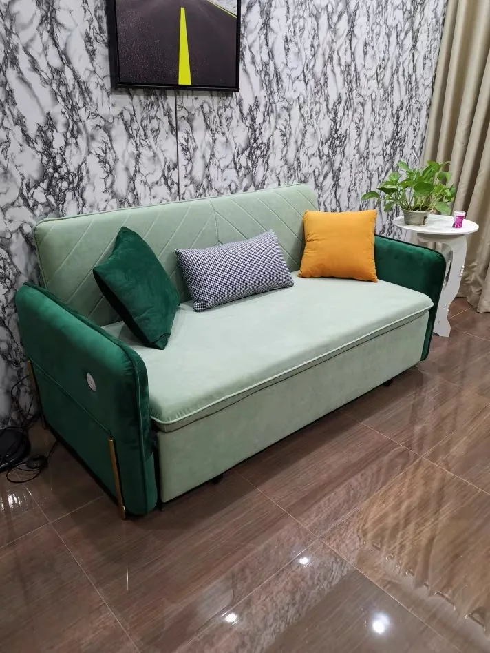Customized multi-functional folding sofa bed with storage function for small living rooms and multi-functional home interiors