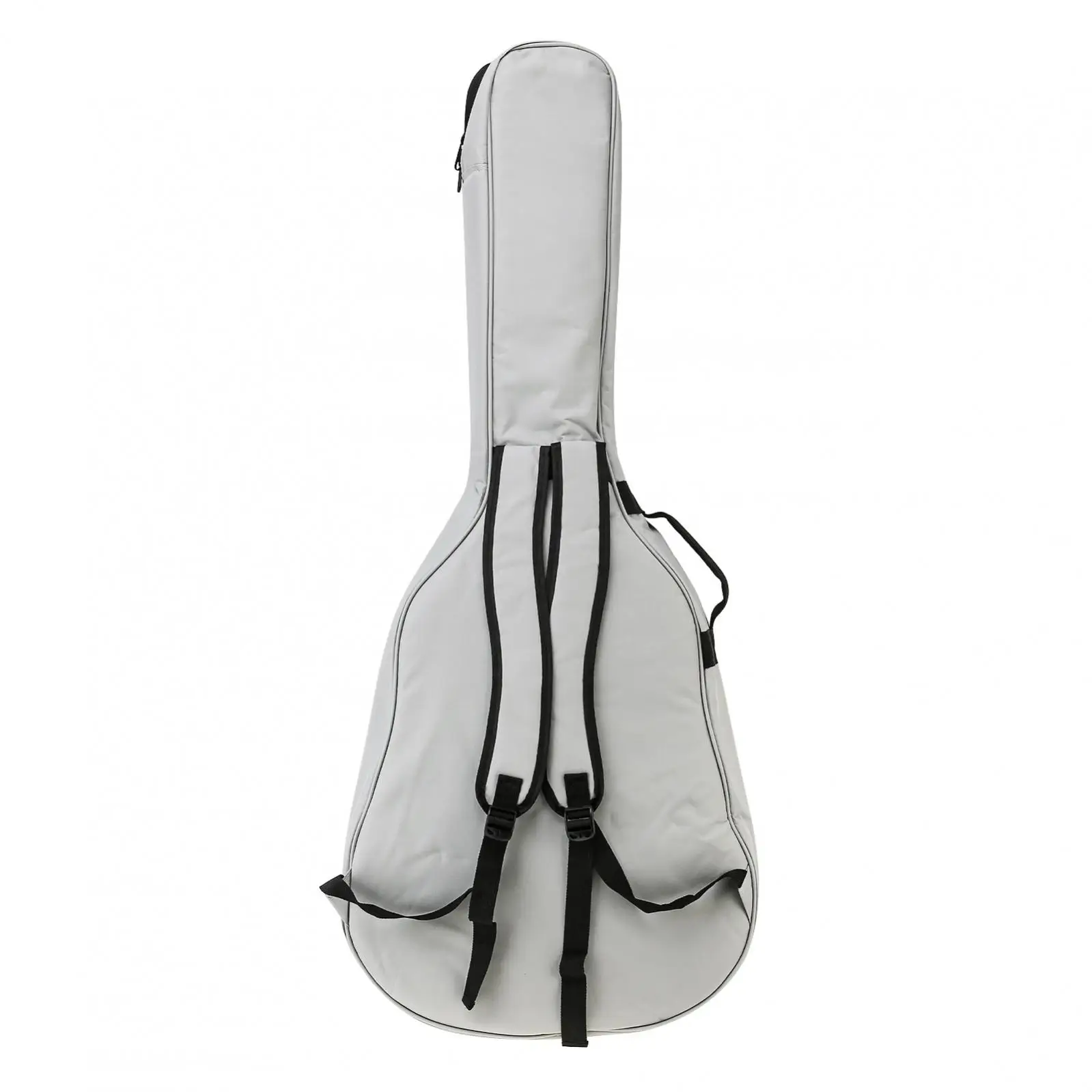 40 / 41 Inch 12mm Thick Padding Acoustic Guitar Gig Bag Waterproof Oxford Cloth Gray Soft Guitar Case for Guitar with Neck Strap