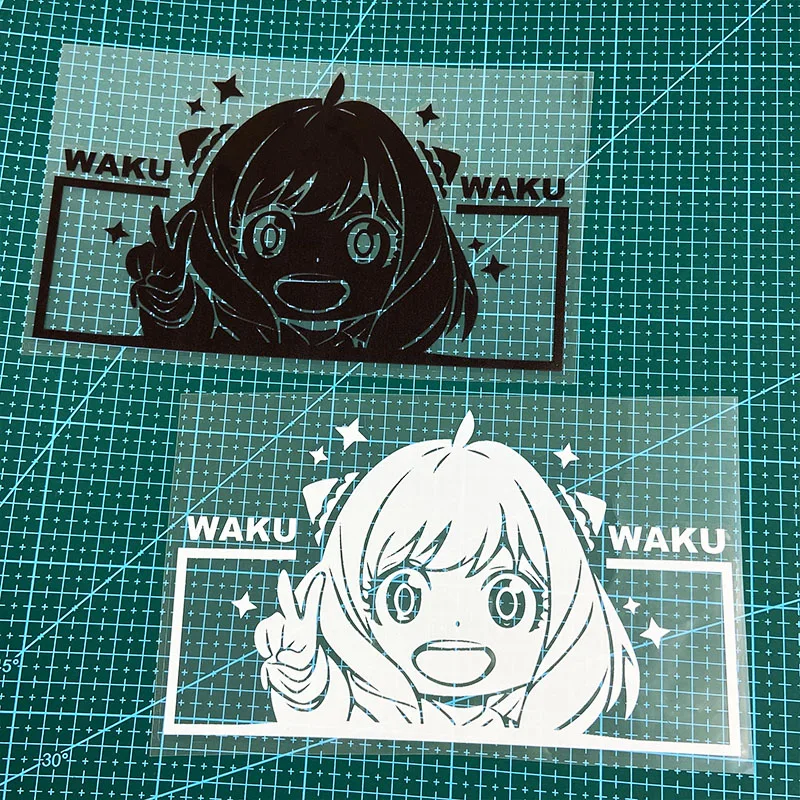 Anya Anime Girl Vinyl Sticker 1PC Waterproof Scratch Proof Decals For Motorbike Fuel Tank Scooter Car Body Helmet Anime Decor view 5
