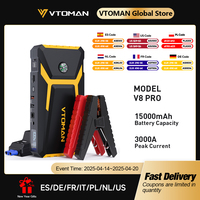 VTOMAN V8 Pro 3000A Car Jump Starter Power Bank 55.5Wh Car Starting Device Fast Charging Car Battery Charger Booster