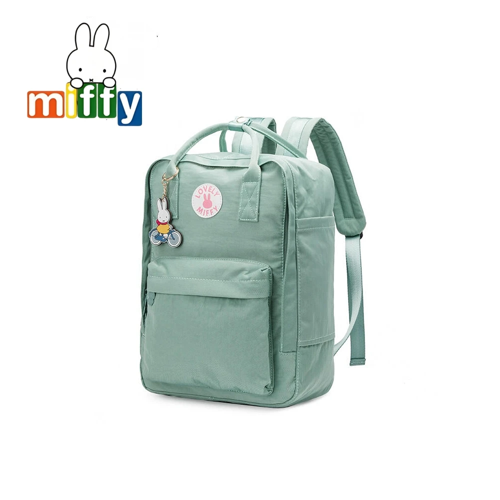 

Рюкзак Miffy для учебы, модный однотонный студенческий рюкзак большой вместимости, холщовый рюкзак, милый подарок с героями мультфильмов