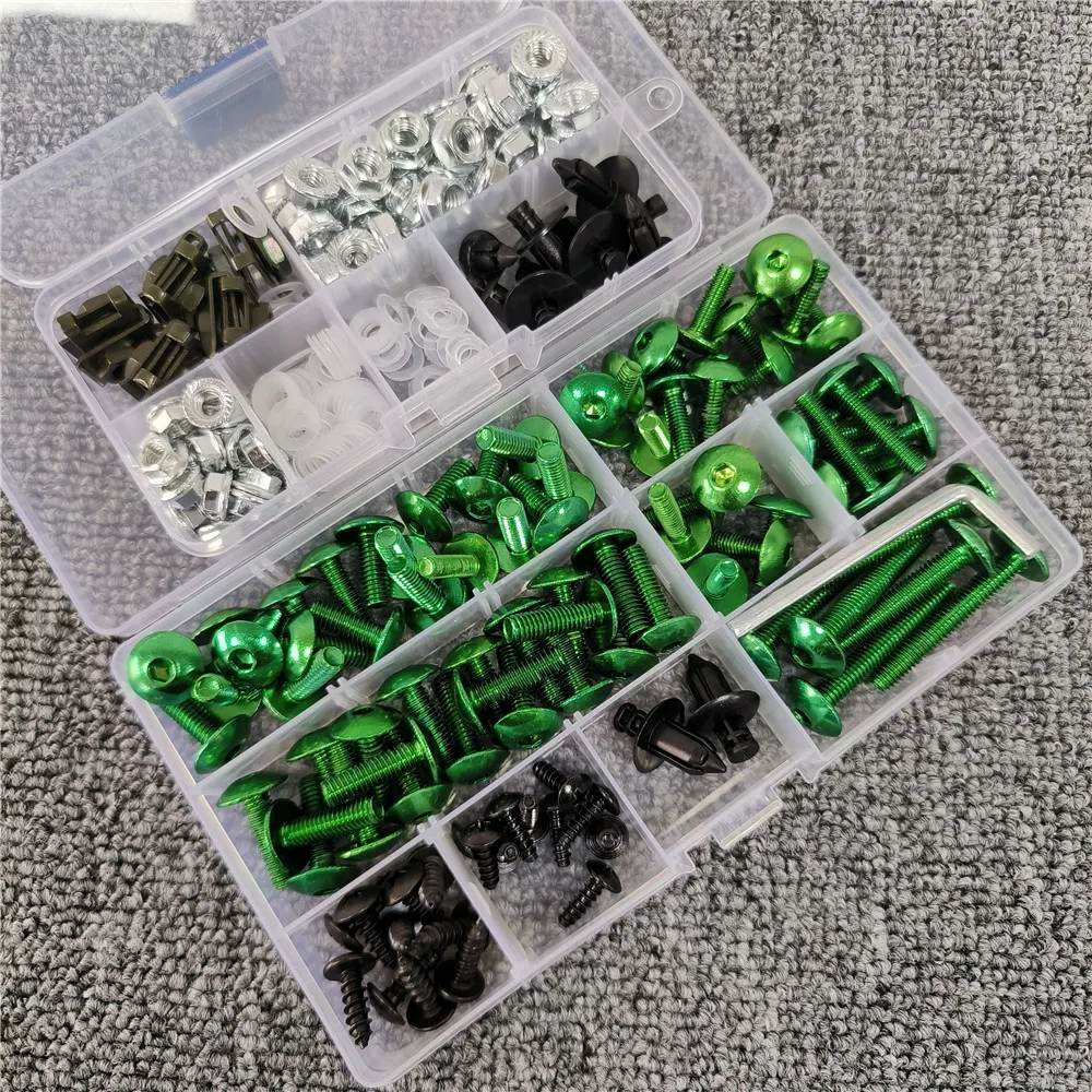 Motorcycle Fairing Bolts Kit For KAWASAKI KX85 KX250F KX100 KSR PRO Bodywork Screw Fit KLX450R KLX250 KLX110 KLR650 S J300