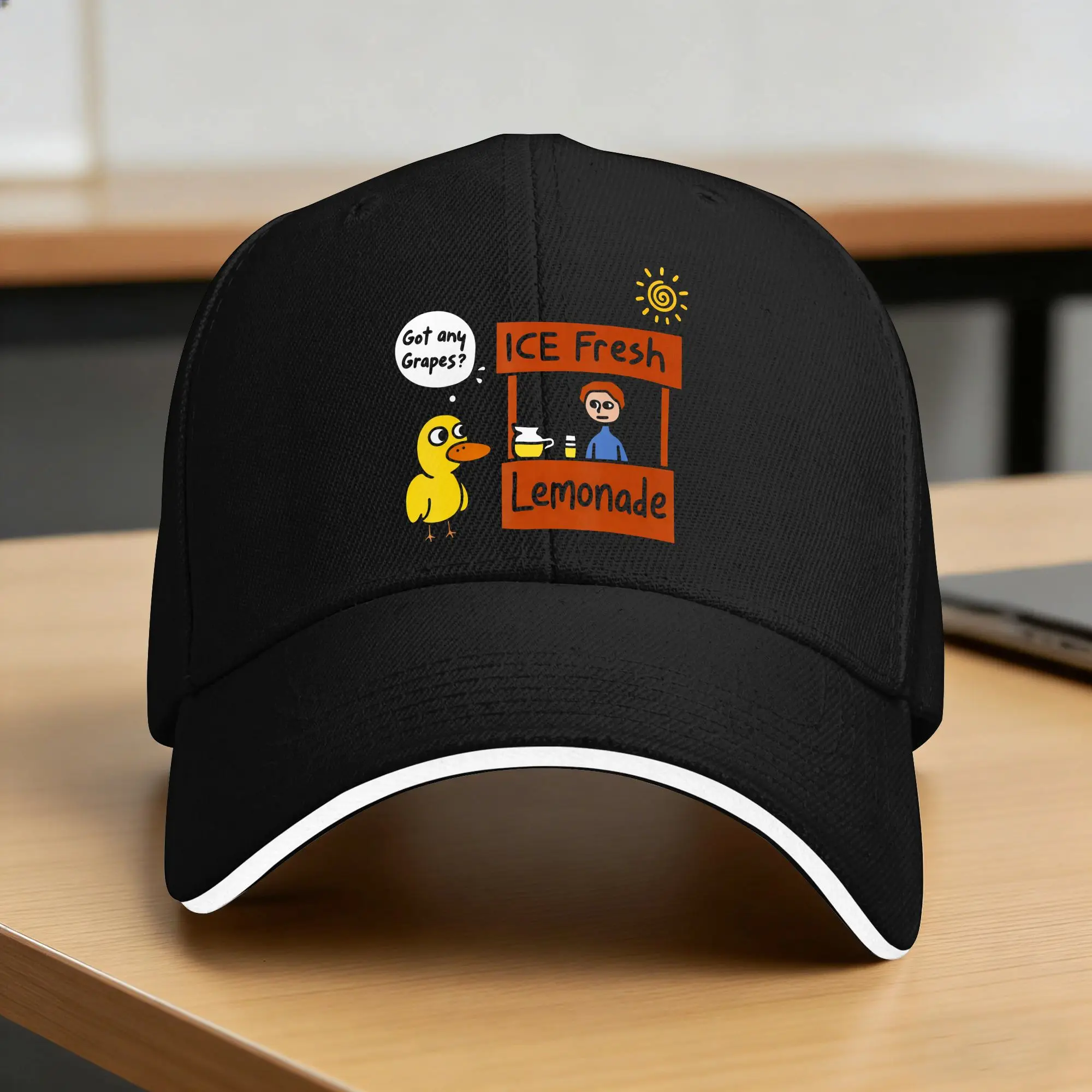 Summer Casual Baseball Cap The Duck Song Got Any Grapes Ice Fresh Lemonade Funny Meme Hats For Men High Quality  Baseball Caps