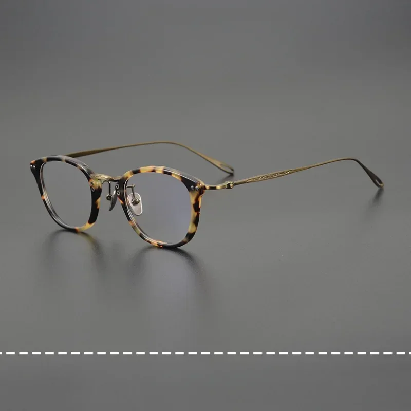 

Top Grade Japanese Handmade Classic Square Men Frame Titanium for Retro Glasses Anti-blue Light Acetate Spectacle Frames Women