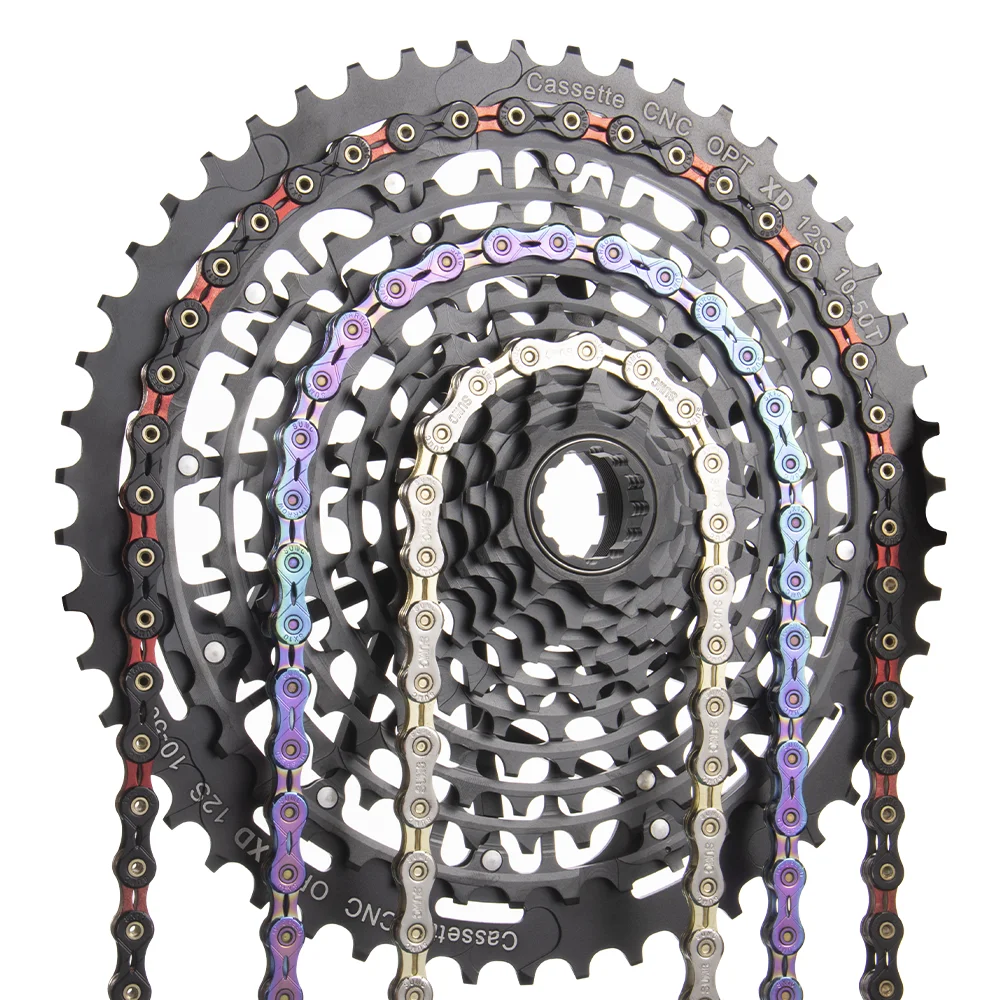 Bolany Bicycle Chain 8 9 10 11 12 13 Speed Titanium Gold Silver Rainbow Mountain Road SUMC Bike Chains Parts 116/126 Links