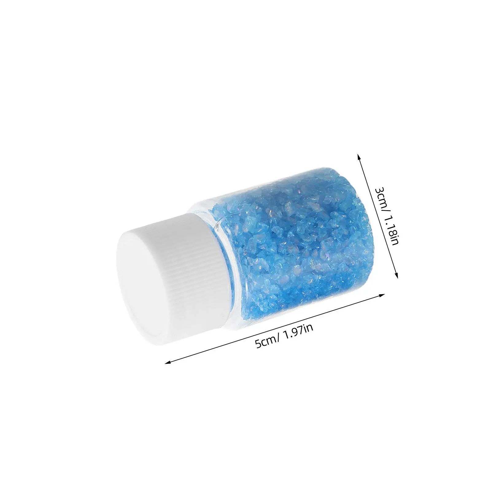 8 Bottles Decorative Crushed Glass Vase Fillers Broken Irregular Glass Pieces Blue Glitter Gravel Aquarium DIY Stone